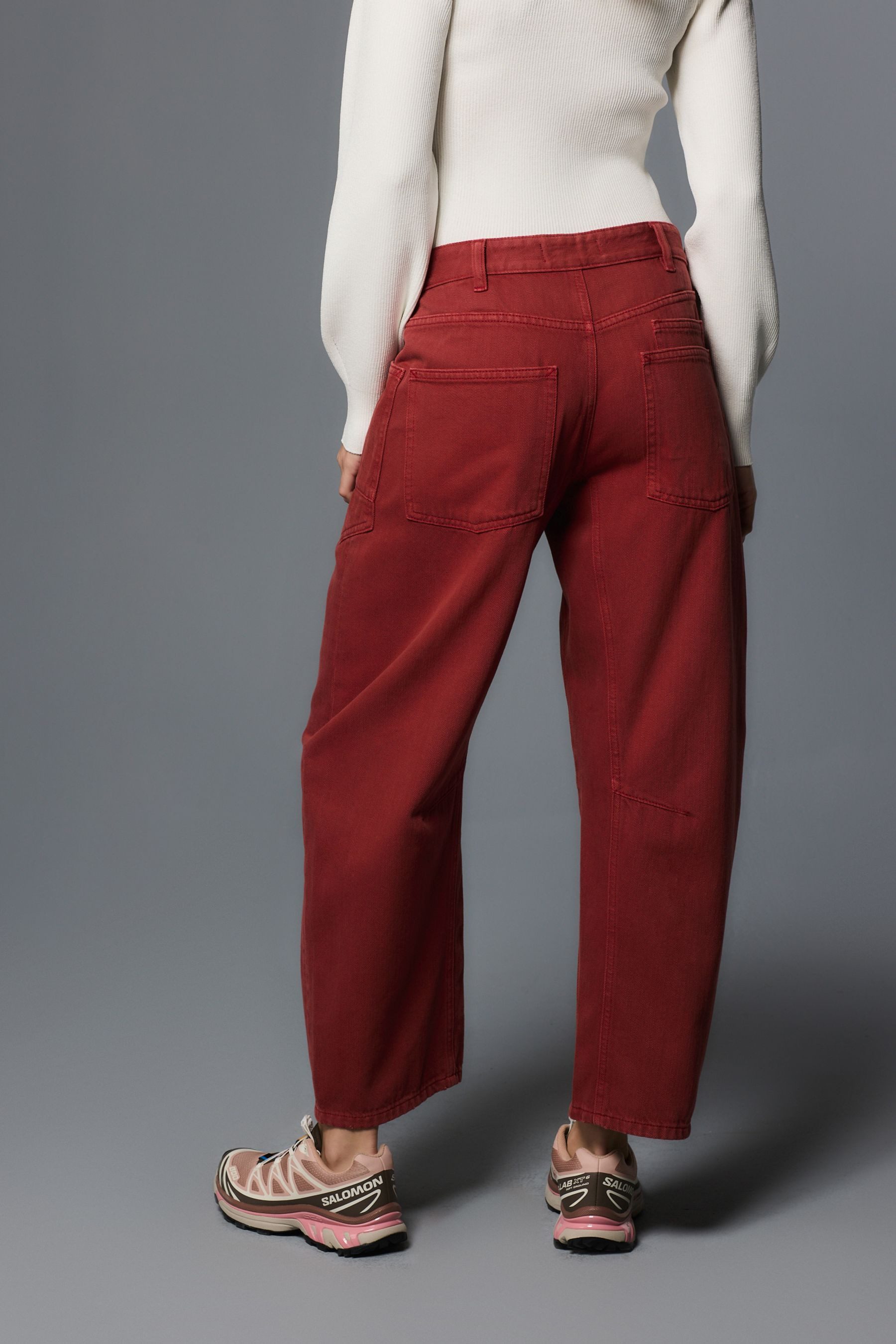 Next Weite Jeans Barrel-Jeans mit zwei Taschen (1-tlg)