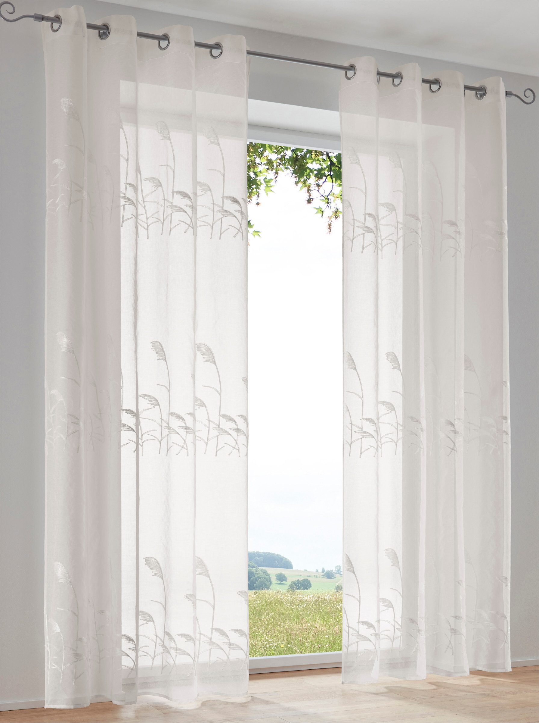 heine Gardine Dekostore . (1 St), Ösen, transparent, Fertigstore gerade For günstig online kaufen