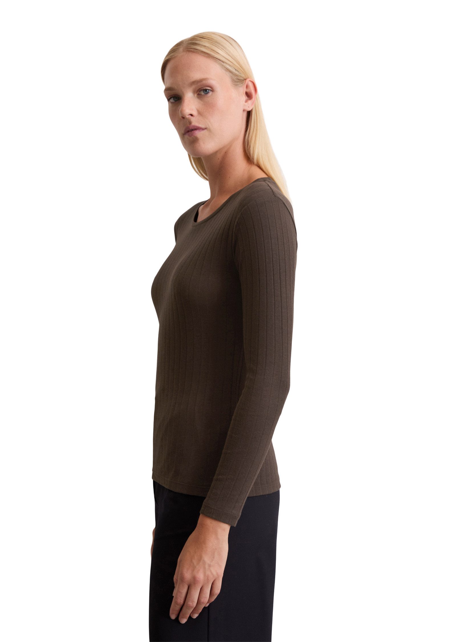 Marc O'Polo Langarmshirt aus Organic-Cotton-Modal-Mix günstig online kaufen
