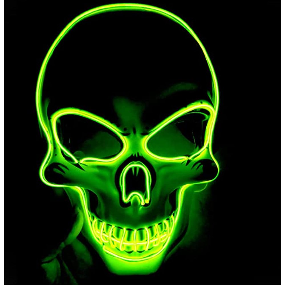 GelldG Dekoobjekt Halloween LED Maske, LED Skelett Maske leuchten für Halloween