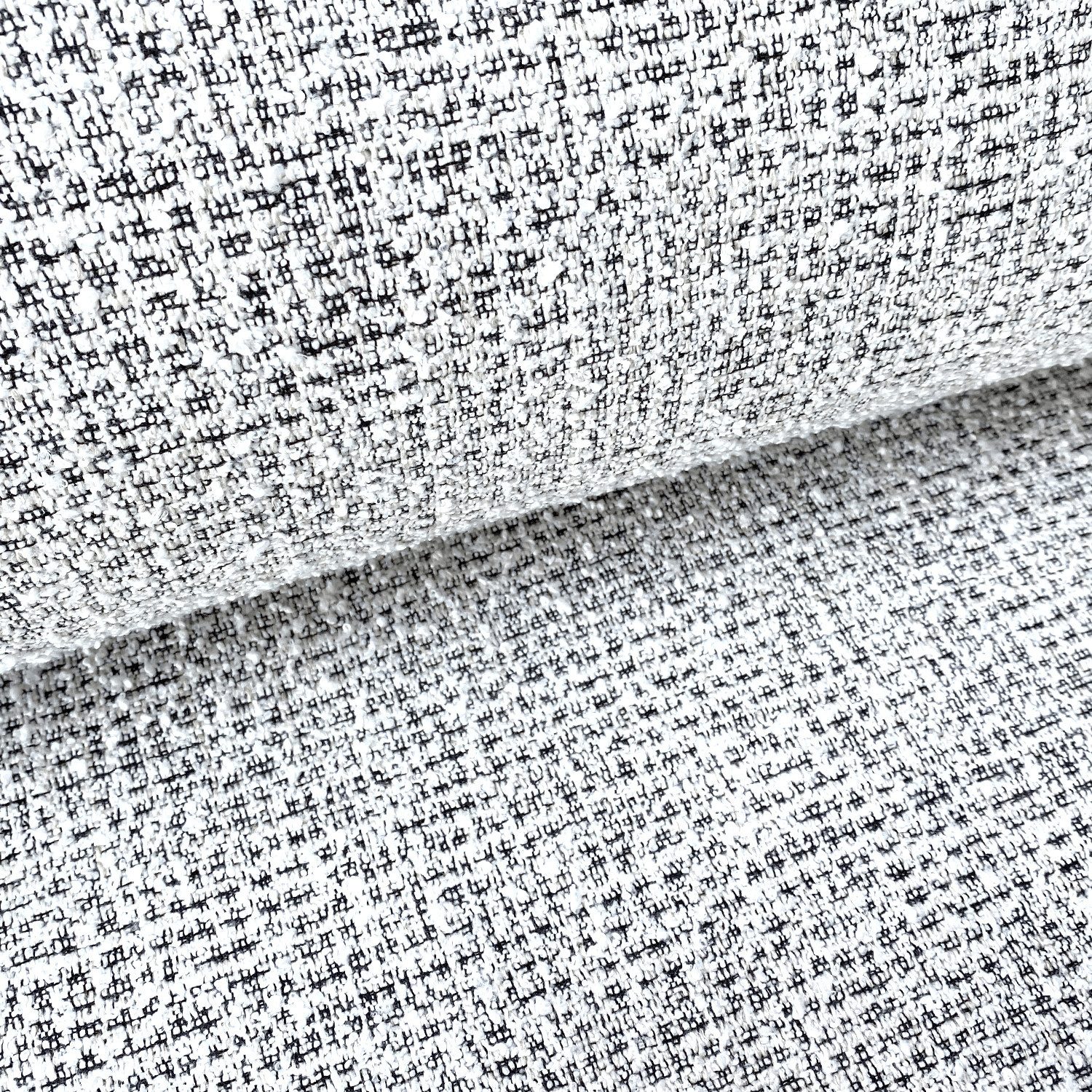 novely® Stoff CORTE Luxuriöser Bouclé Polsterstoff, Stilvolle Melange gezwirbelten Garne, Meterware, 1lfm