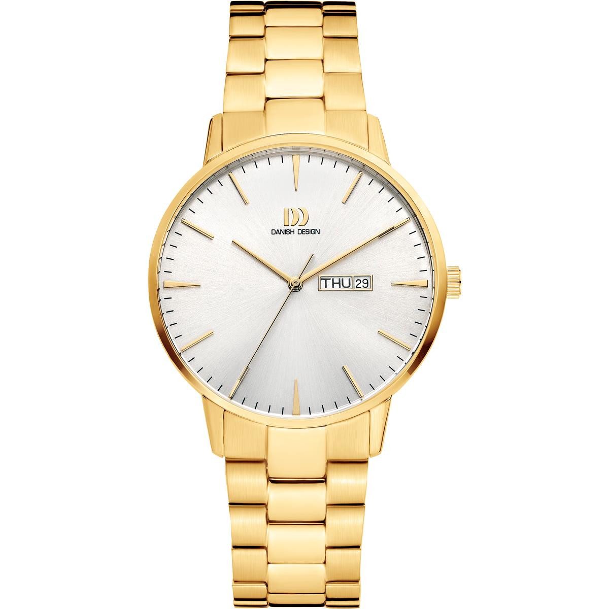 Danish Design Quarzuhr Danish Design Herrenuhr IQ91Q1267 (3310109) Akilia Day/Date Gold Link, (1-tlg)