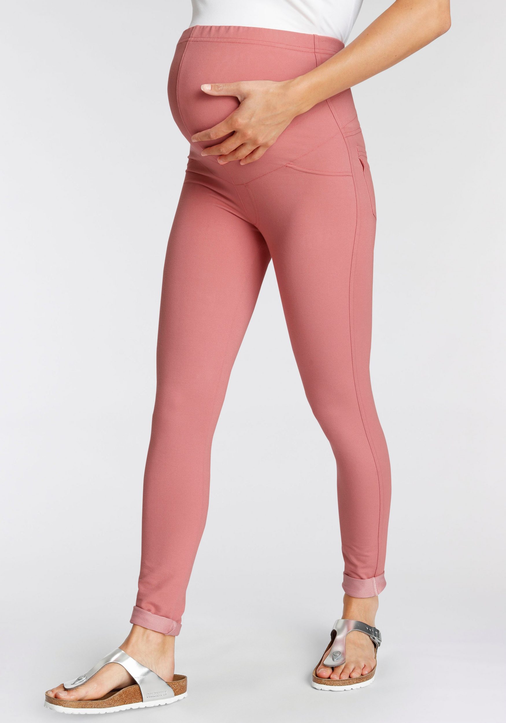 Neun Monate Umstandsleggings »Powered by Flashlights« mit elastischem Gummizugbund