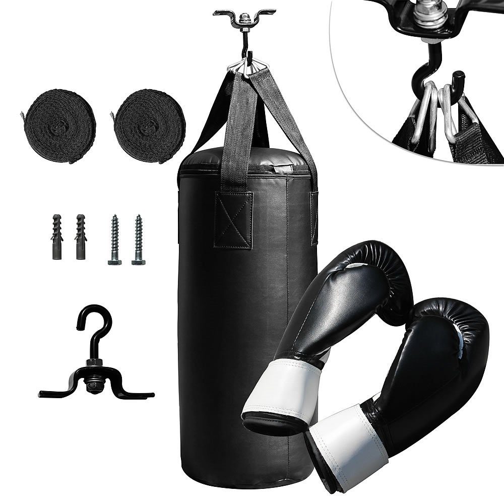 Boxsack Boxset 10kg Boxsack gefüllt Trainingssack Punch Boxbirne Boxhandschuhe