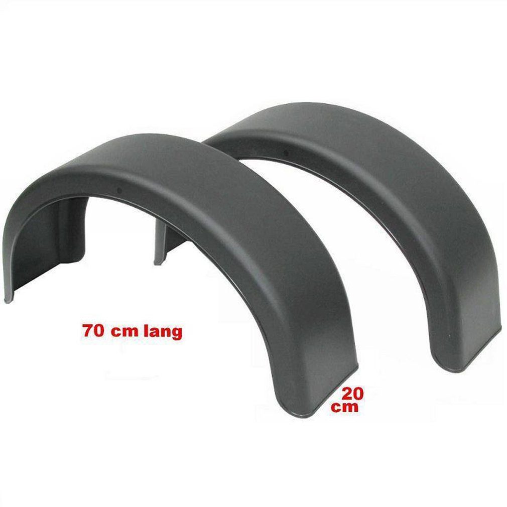 Apex Schutzblech 2 Stück Kotflügel 20/70 cm Kunststoff schwarz für Pkw Anhänger (2 St)