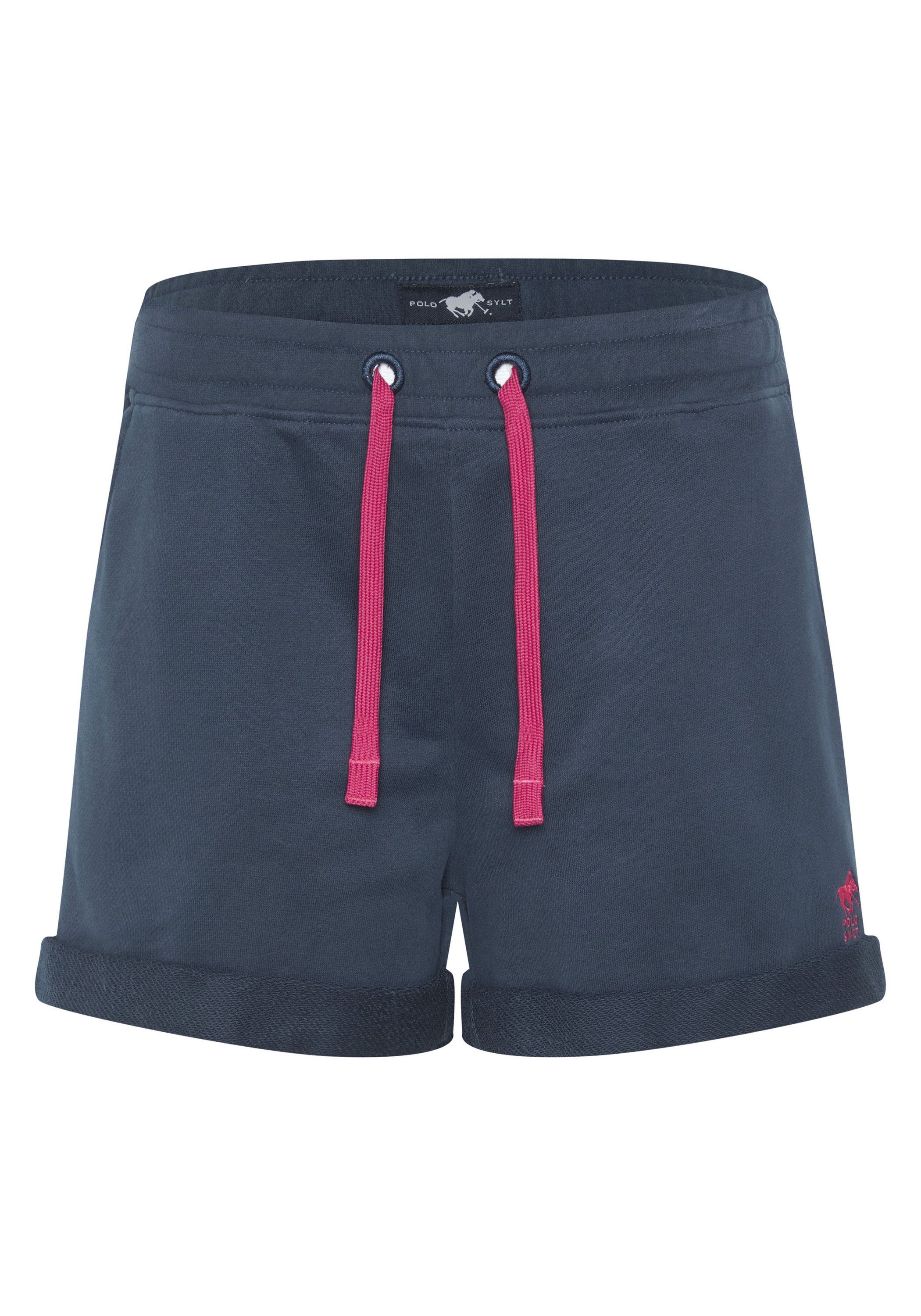 Polo Sylt Sweatshorts mit Kontrast-Akzenten 19-4010 Total Eclipse