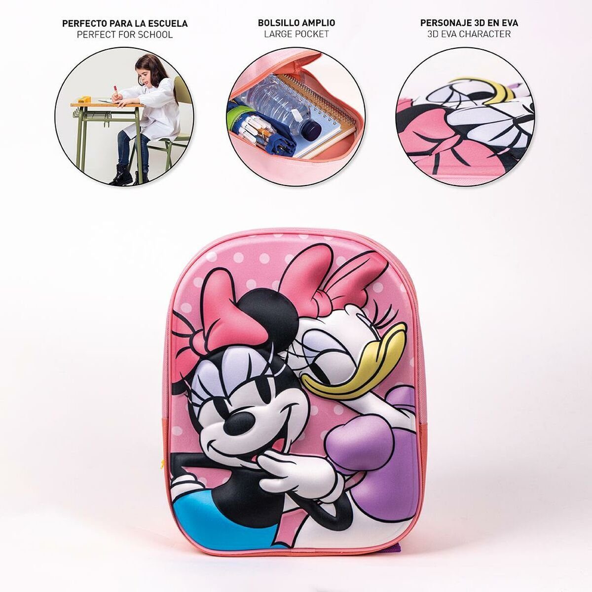 Disney Minnie Mouse Rucksack Kinder-Rucksack x 10 Rosa Minnie 31 cm x Mouse 25