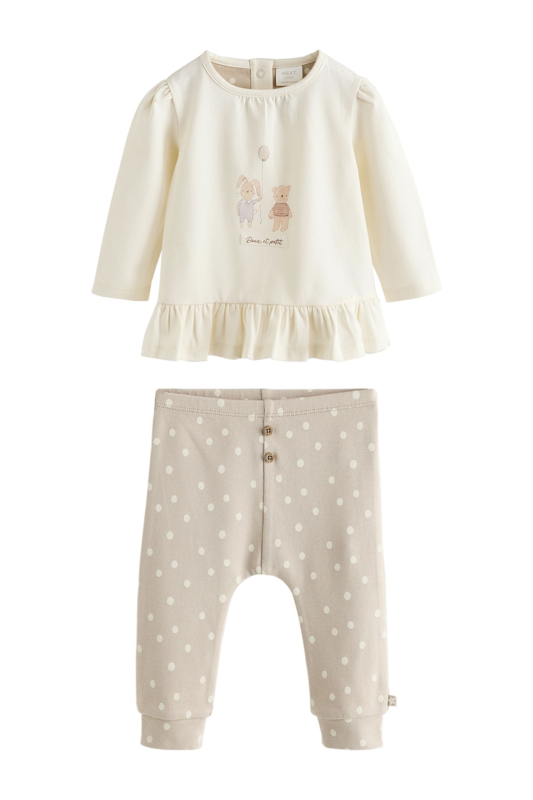 Next Langarmshirt & Leggings 2-teiliges Baby-Set mit Oberteil und Leggings (2-tlg)