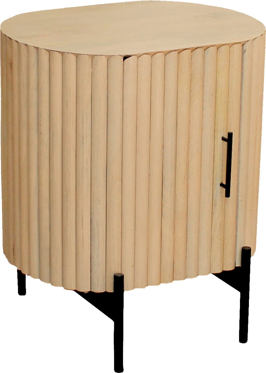 SIT Nachtkommode (1 St), Lamellen-Design im Retro Stil