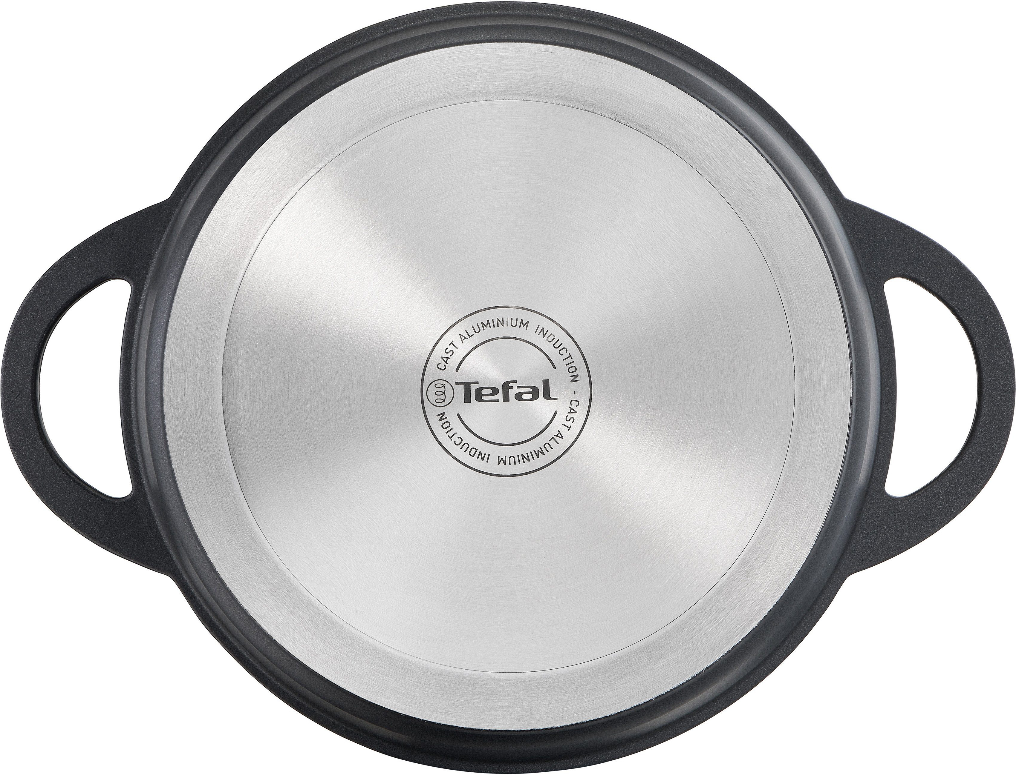 Tefal Schmortopf Trattoria Bräter mit Deckel, Aluminiumguss (1-tlg), Antihaftversiegelung, für alle Herdarten geeignet, Induktion, E21844