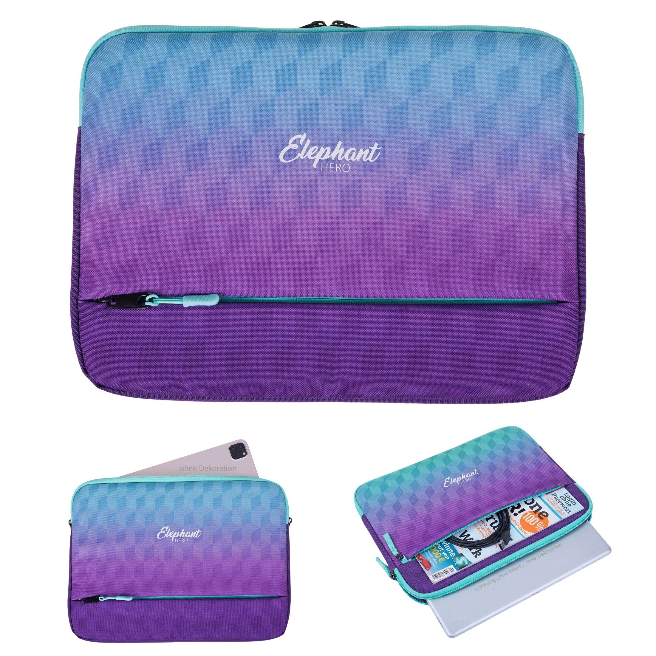 ELEPHANT Laptoptasche Laptophülle Polstertasche Sleeve, Schule Hero Signature Notebooktasche Schutzhülle für Laptop Tablet