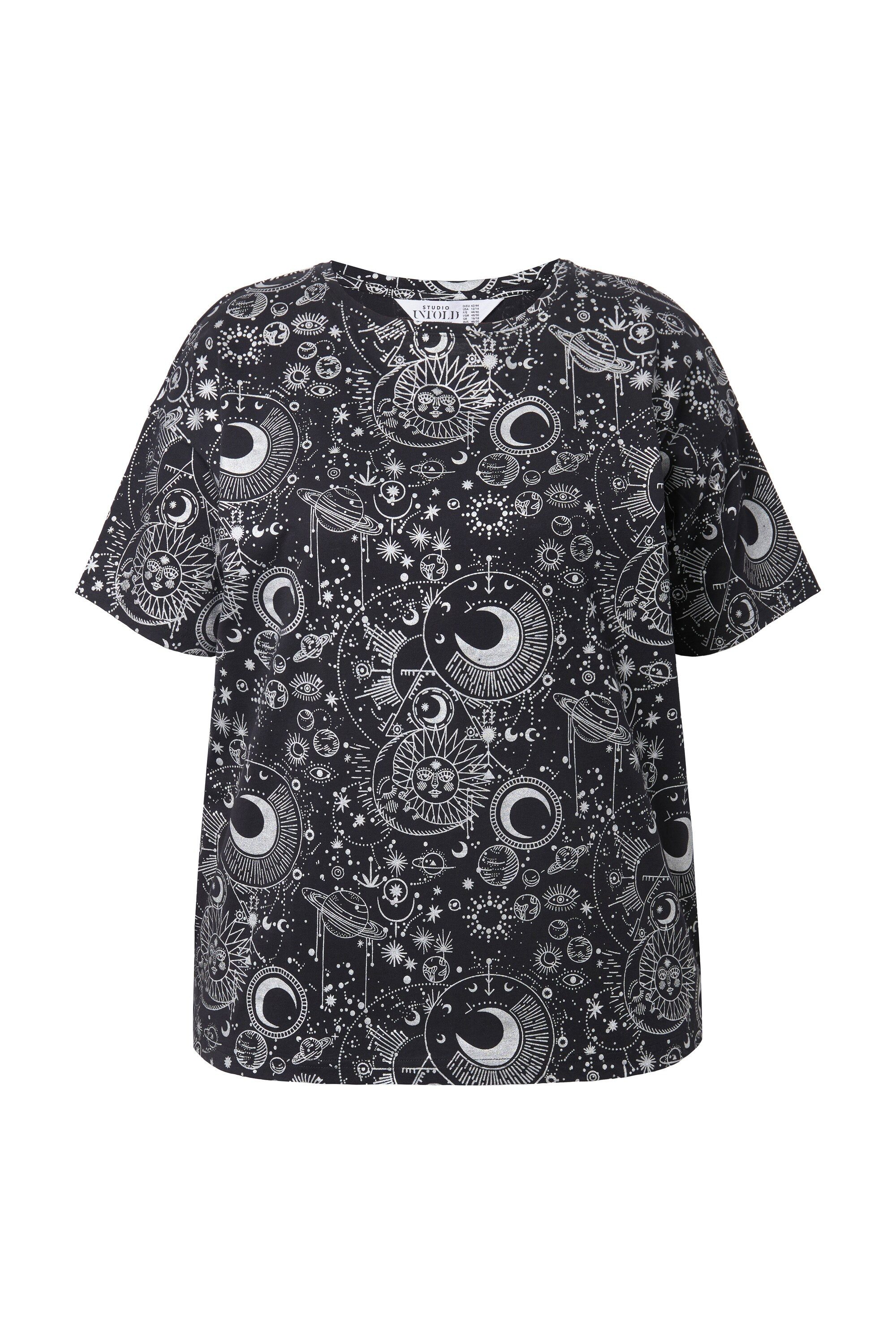 Studio Untold T-Shirt T-Shirt Oversize Shape Sternen-Print günstig online kaufen