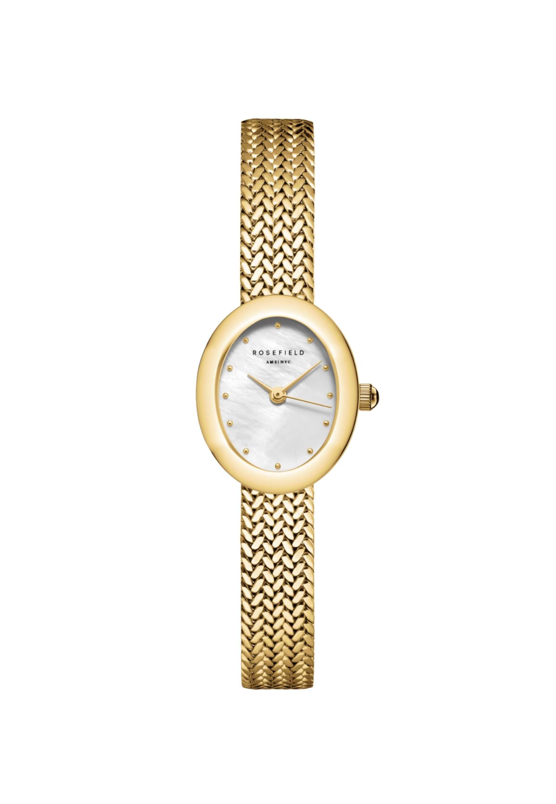 ROSEFIELD Quarzuhr ROSEFIELD Damenuhr Mini Octagon 18.5mm Goldfarben