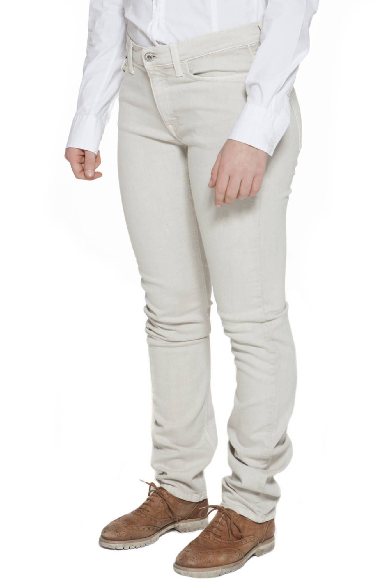 Gant 5-Pocket-Hose Damenhose Beige mit 5 Taschen und Logo – Elegantes Design für Stilb