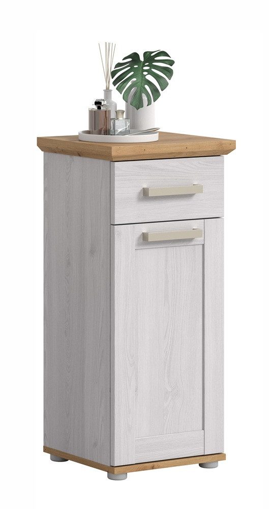 xonox.home Hochschrank Badezimmer Kommode Verona, Sibiu Lärche / Artisan Eiche Kommode