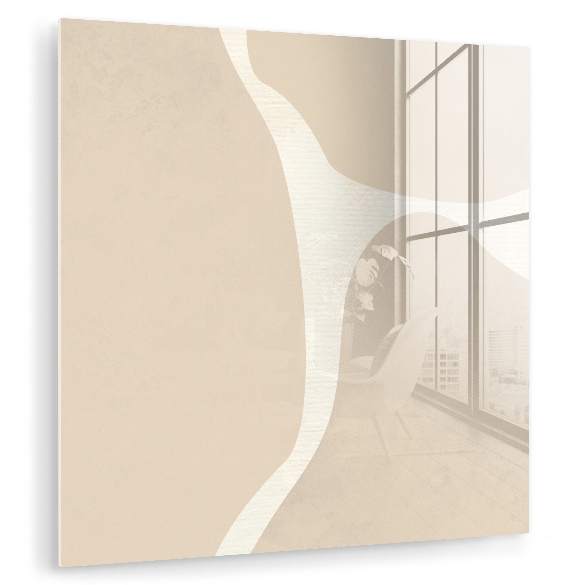 MuchoWow Acrylglasbild Abstrakt - Beige - günstig online kaufen
