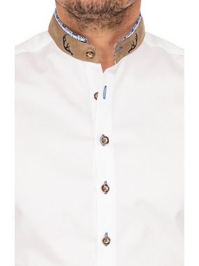 Gipfelstürmer Trachtenhemd Hemd Stehkragen 420000-4249-148 weiß jeans (Slim F