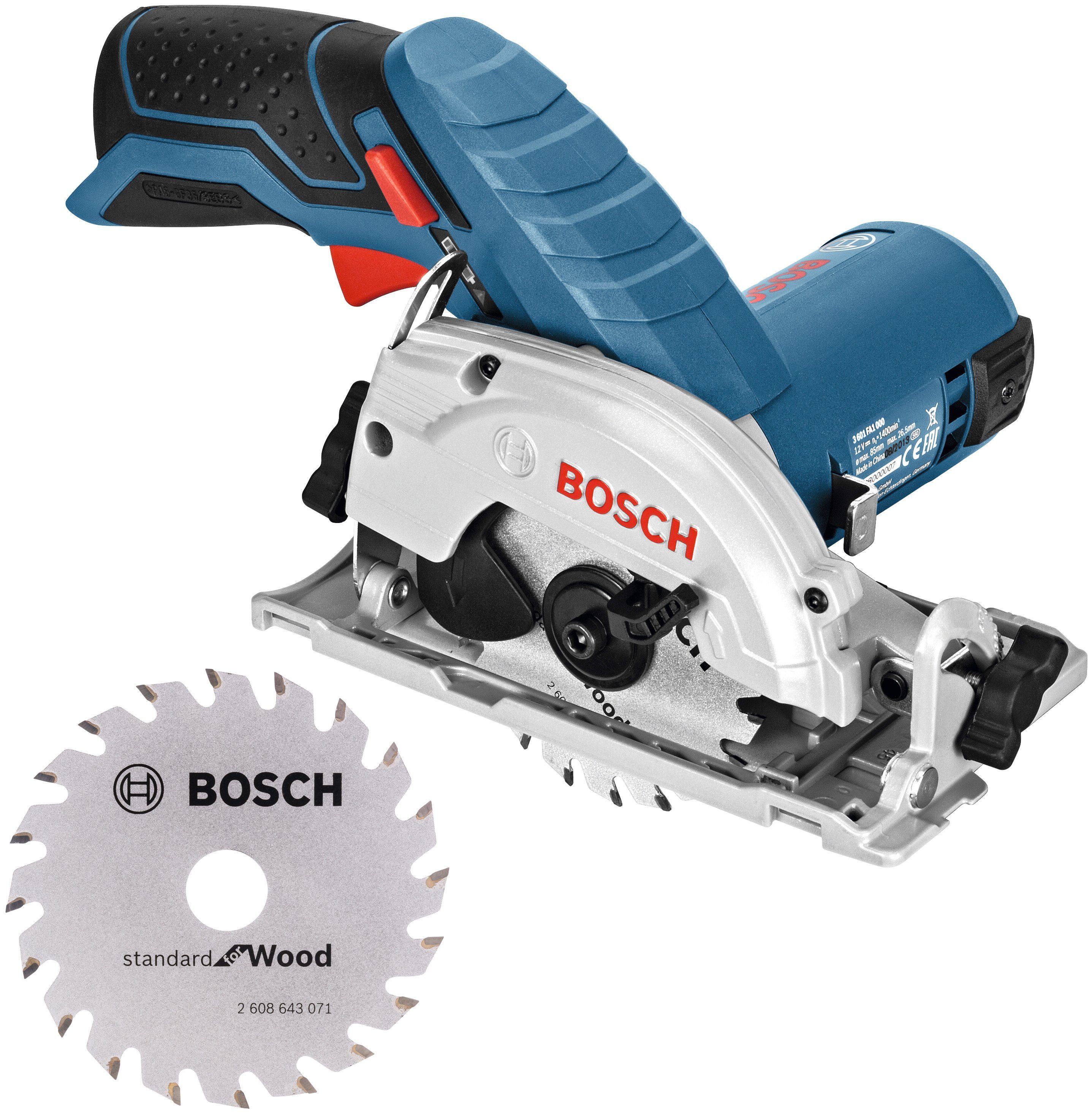 Bosch Professional Akku-Handkreissäge GKS 12V-26, Set, ohne Akku und  Ladegerät, Hervorragende Handhabung durch geringes Gewicht und kompakte  Größe
