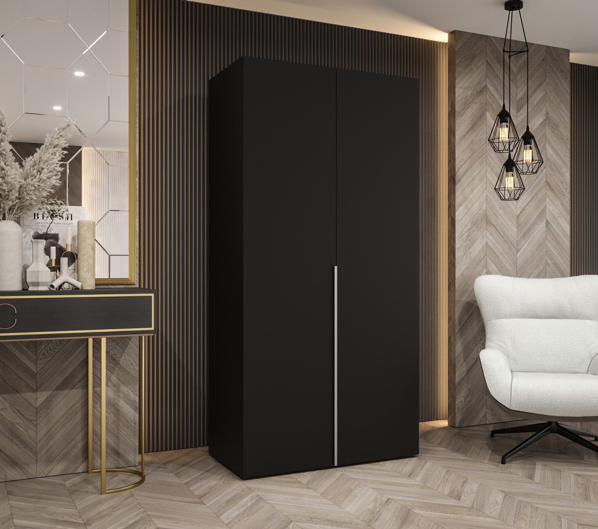 ABIKS MÖBEL Drehtürenschrank ALICANTE 1 Schlafzimmerschrank mit Kleiderstan günstig online kaufen