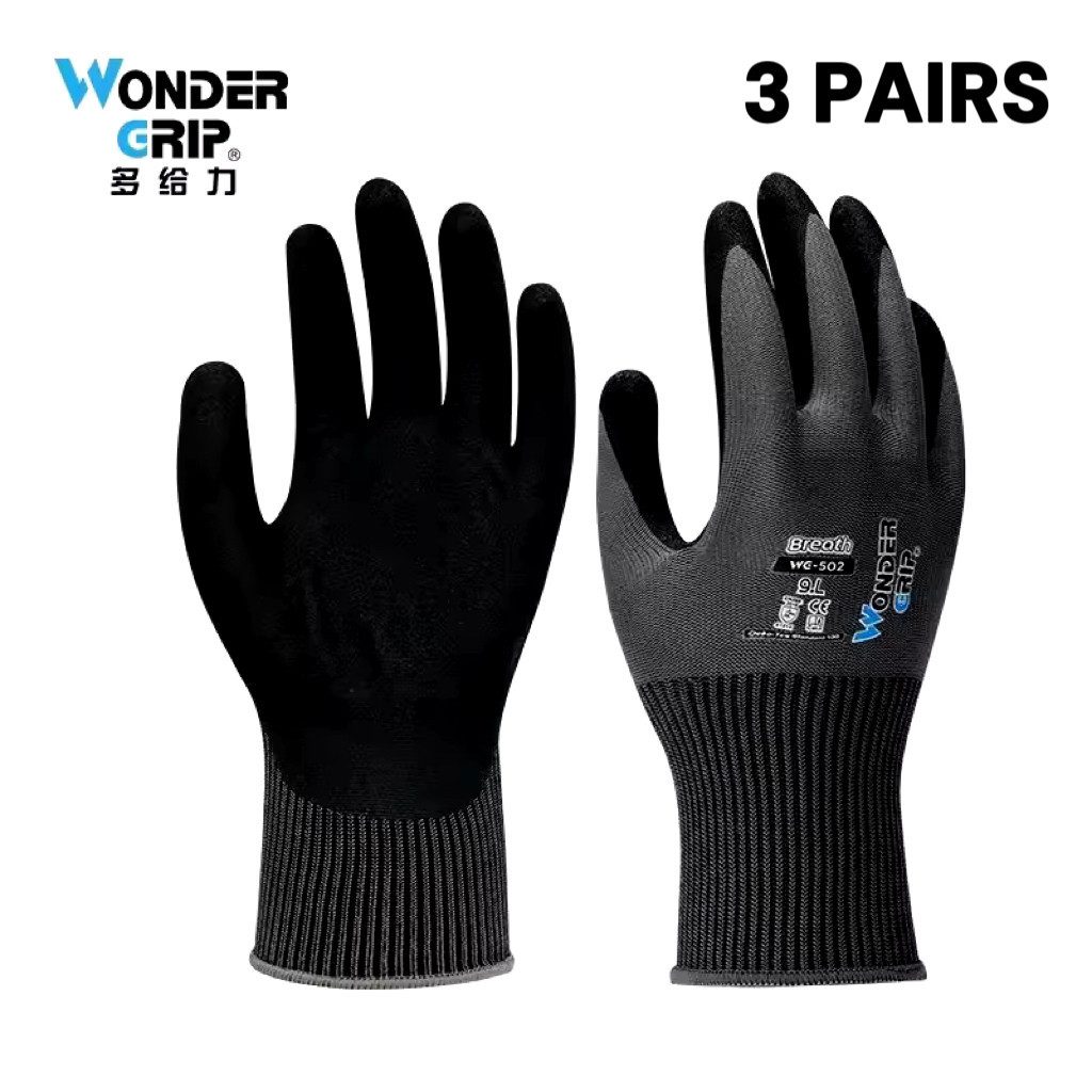 Wonder Grip Arbeitshandschuhe 3 Paar Gartenhandschuhe günstig online kaufen