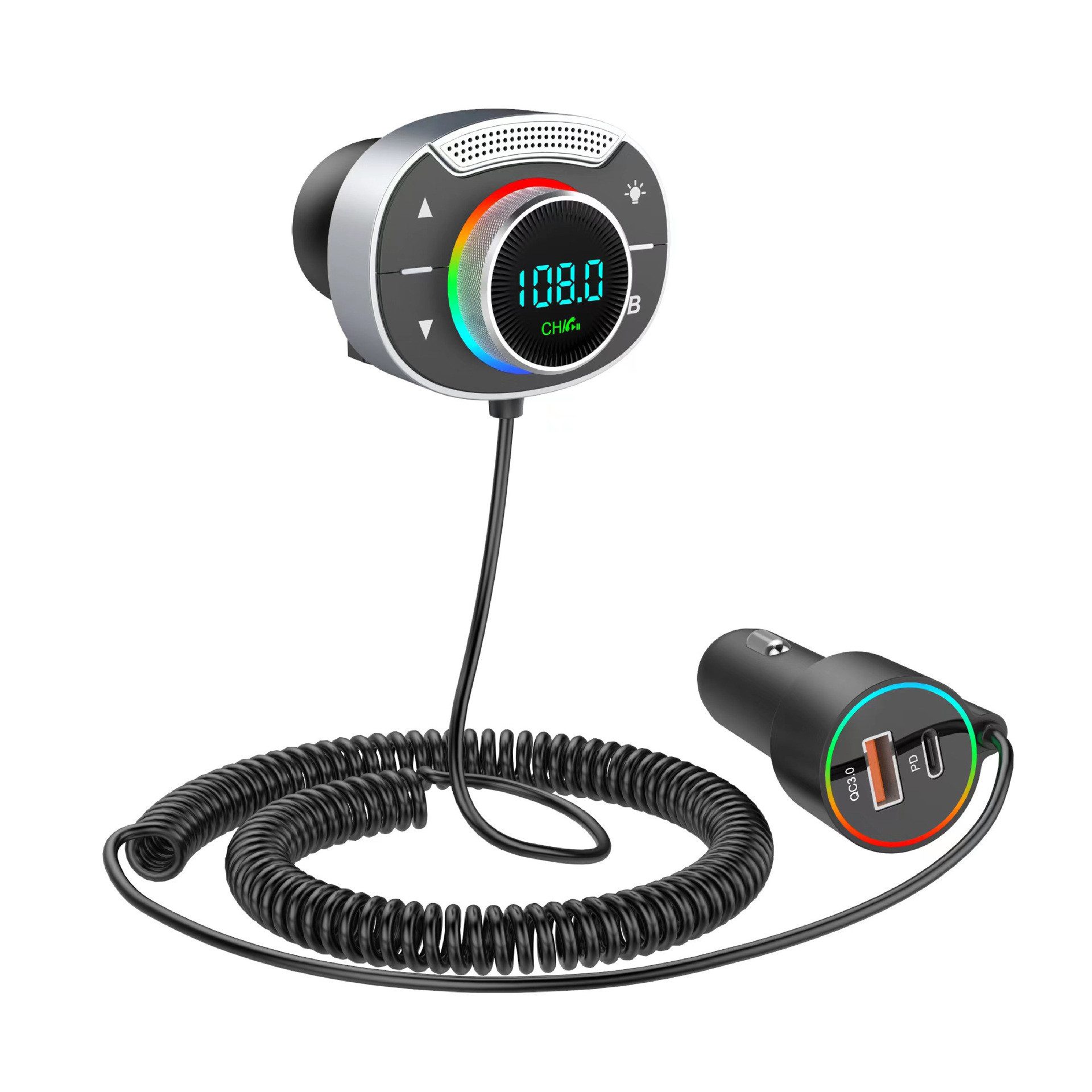 Auto Adapter Bluetooth FM Transmitter Schnelles Autoladegerät Radio KFZ-Transmitter