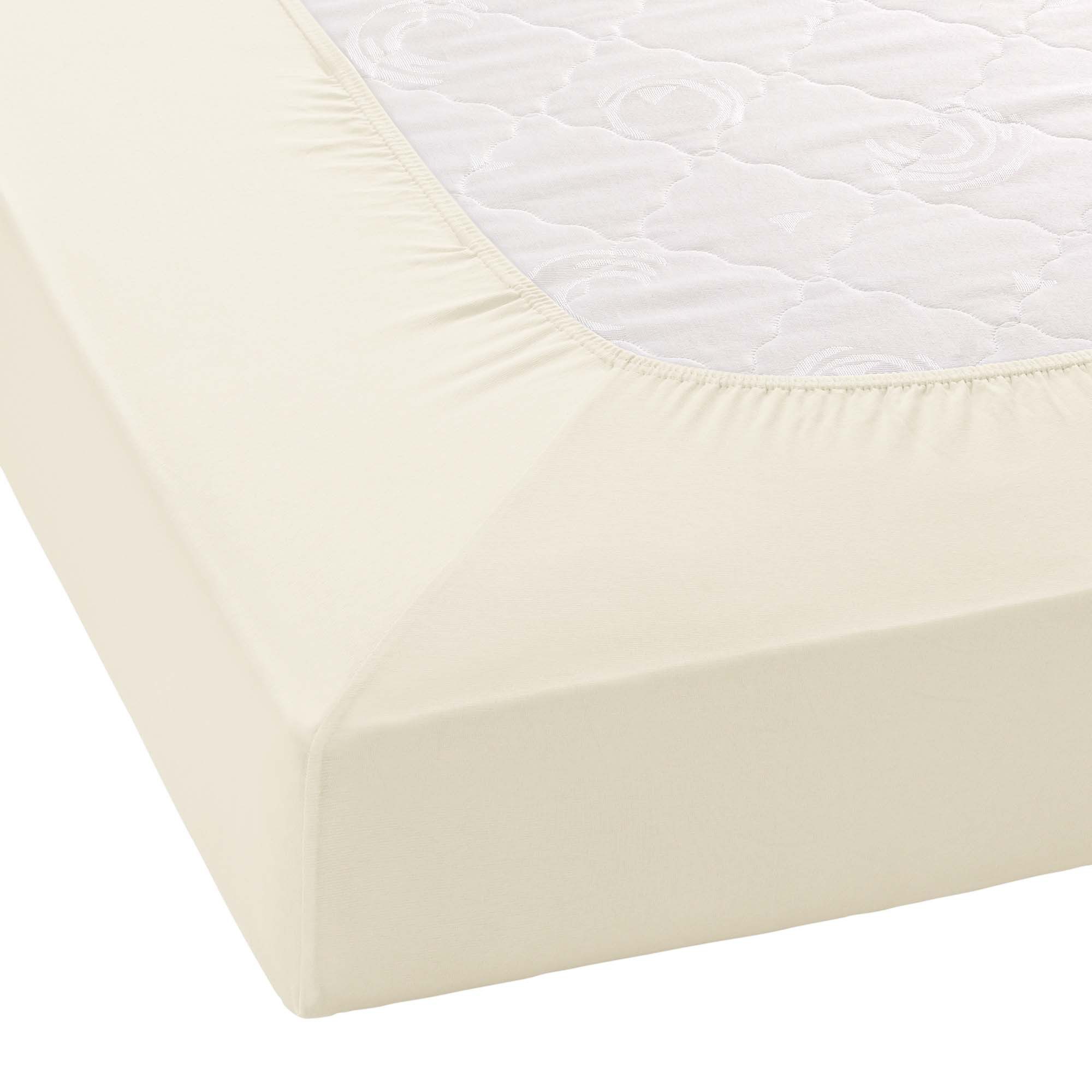 Janine Spannbettlaken ELASTIC 5002 Jersey Bettlaken mit Elasthan, 190 g/m², Jersey-Elasthan, Gummizug: rundum, (1 Stück), für Matratzen bis 35 cm Höhe, 95% Baum – Bild 3 von 4