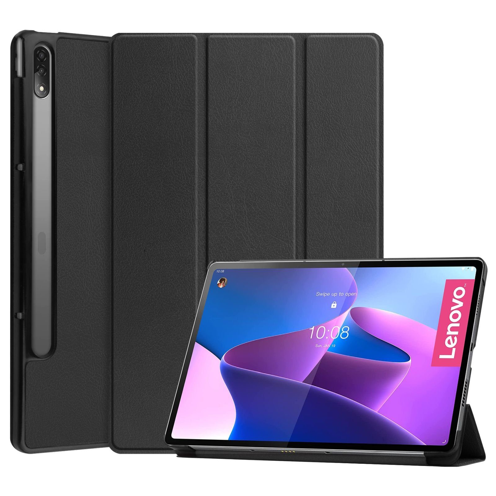 Lobwerk Tablet-Hülle Schutzhülle für Lenovo Tab P12 Pro 12.6 Zoll, Wake & Sleep Funktion, Sturzdämpfung, Aufstellfunktion