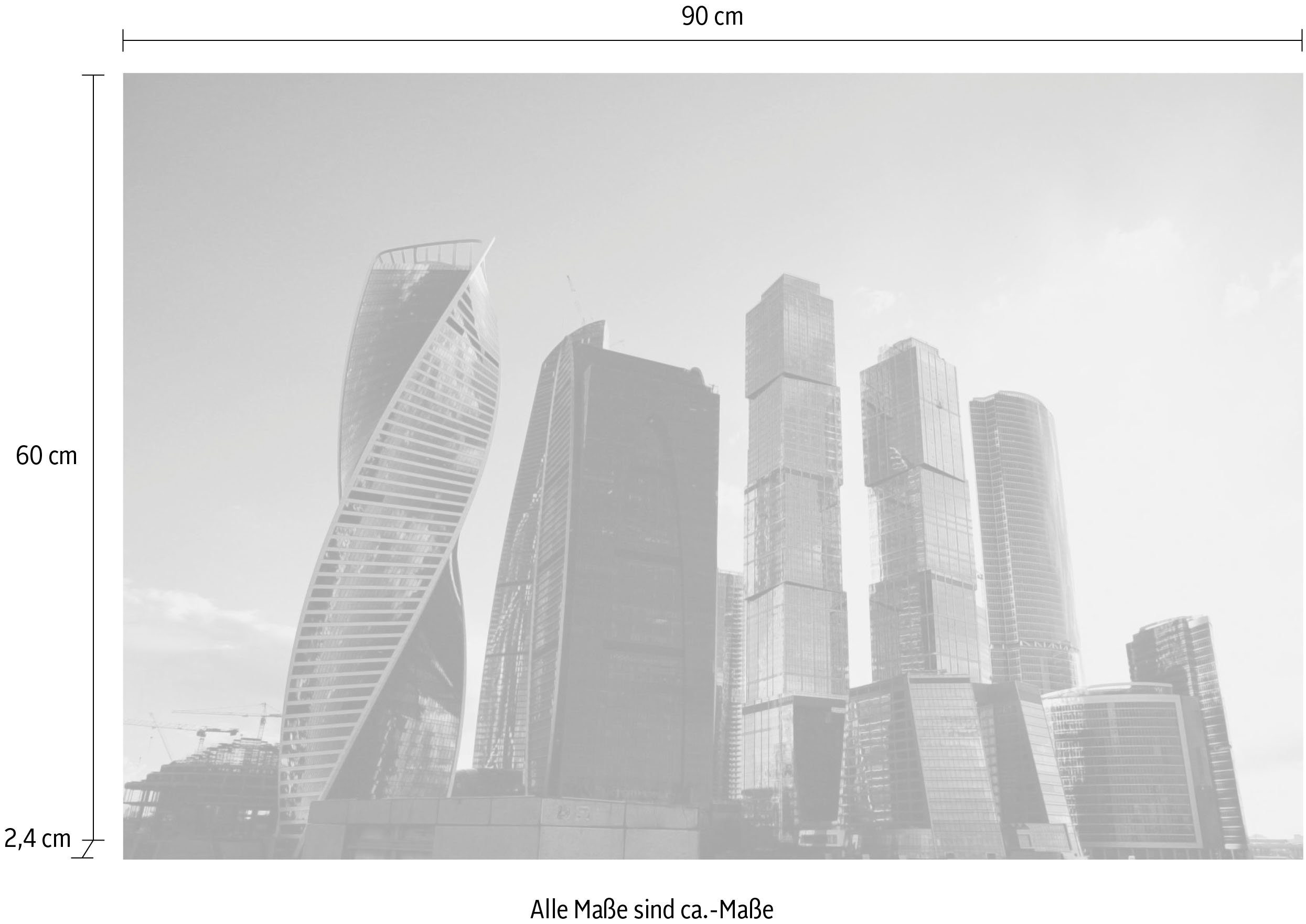 queence Acrylglasbild Stadt, Elemente der Architektur, Gebäude, Skyline, Städte, Fine Art-Print in Galeriequalität