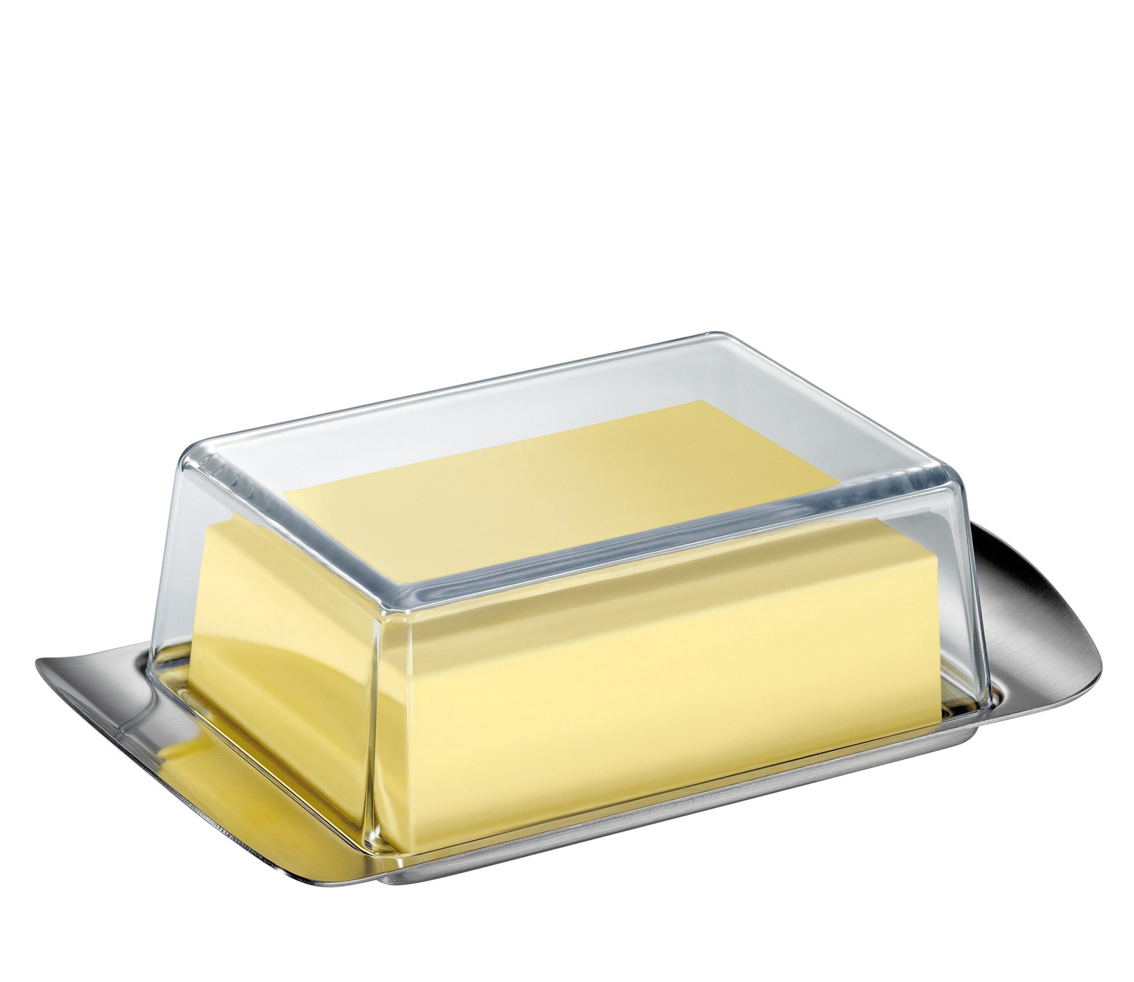 Küchenprofi Butterdose Butterdose für 250g Butter aus Edelstahl und Kunststoff, Edelstahl, Kunststoff