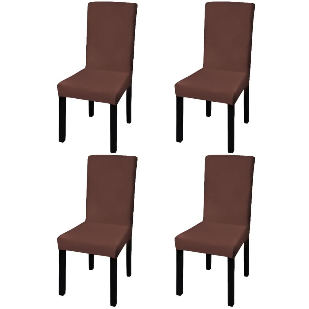 furnicato Stuhlhusse Braune Stuhlhussen 46-55 cm Rückenlehnenhöhe, 38-45 cm Breite, 4er