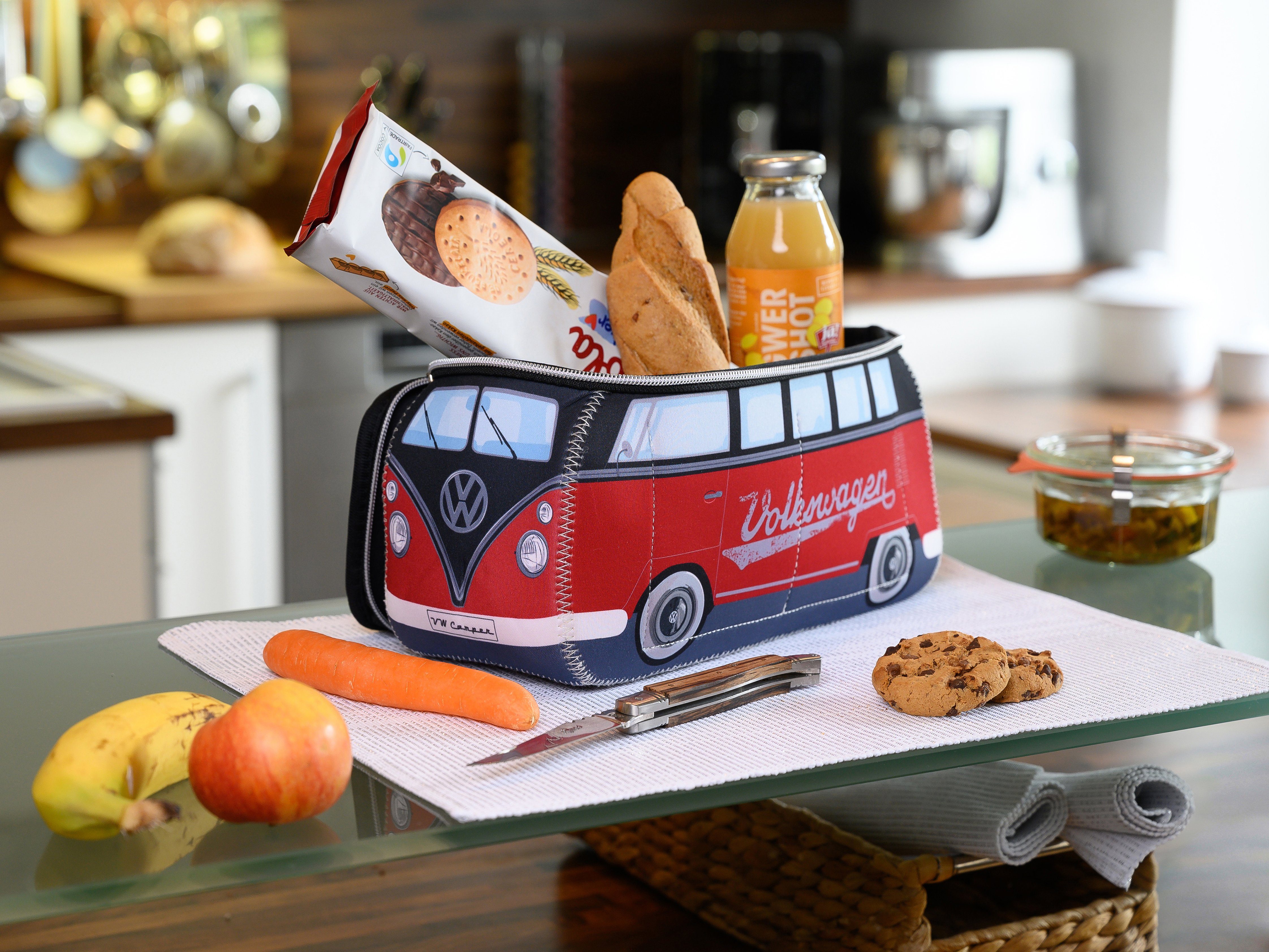 VW Collection by BRISA Kulturbeutel Volkswagen Neopren Schminktasche, Reisebeutel, Kosmetiktasche im T1 Bulli Bus Design – Bild 4 von 5