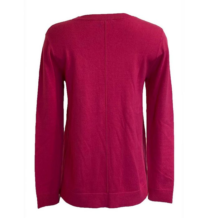S.Marlon Rundhalspullover S.MARLON Sweatshirt trendiges Damen Langarm-Shirt mit Taschen Freizeit-Pulli Rosa JZ10496