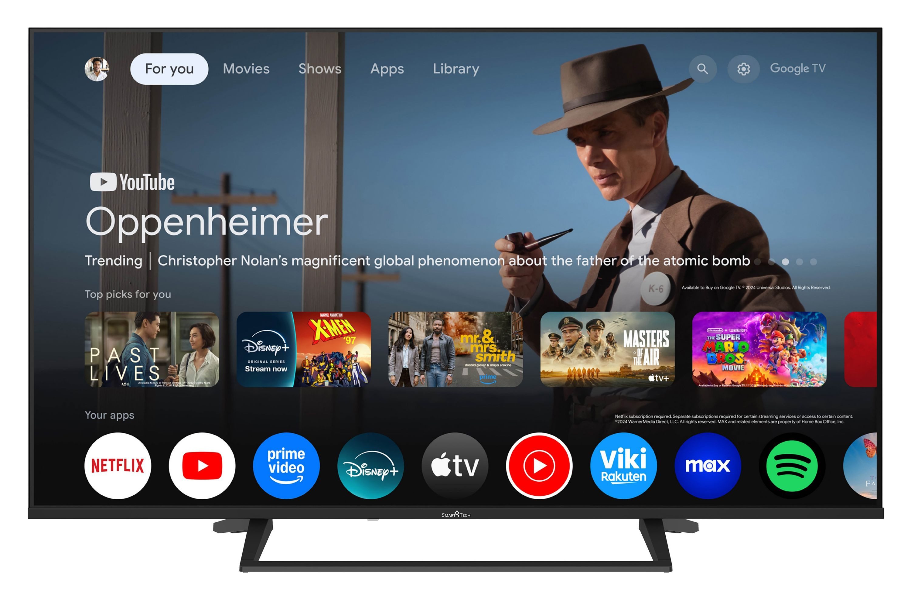 Smart Tech 50QG06K QLED-Fernseher (126 cm/50 Zoll, 4K Ultra HD, Google TV, Google Smart TV, HDR, Bluetooth, Triple-Tuner)
