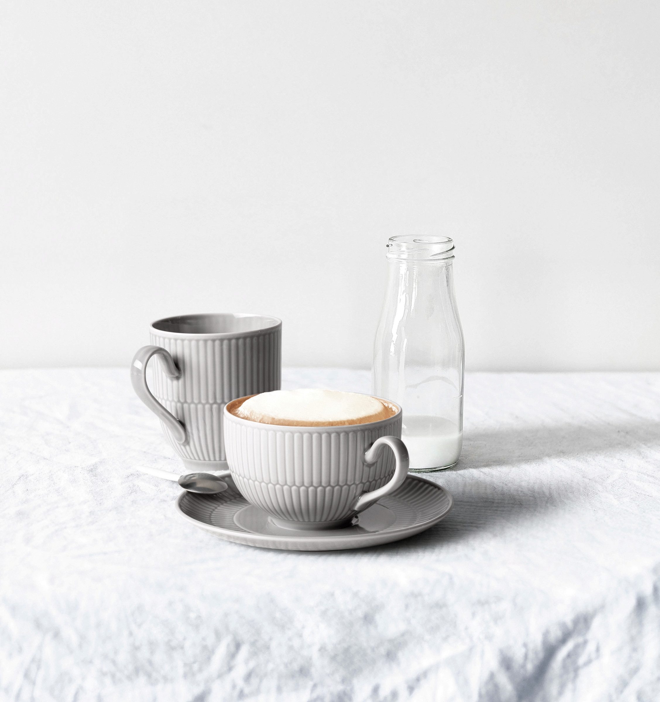 Seltmann Weiden Becher Amina, 1-tlg., Porzellan, Kaffeebecher, Tasse, mit Relief