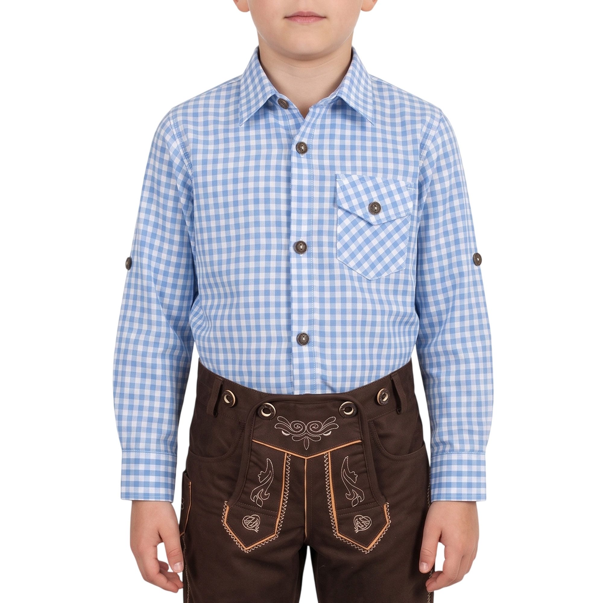 German Wear Trachtenhemd GW1224 Trachtenhemd für Trachtenlederhose