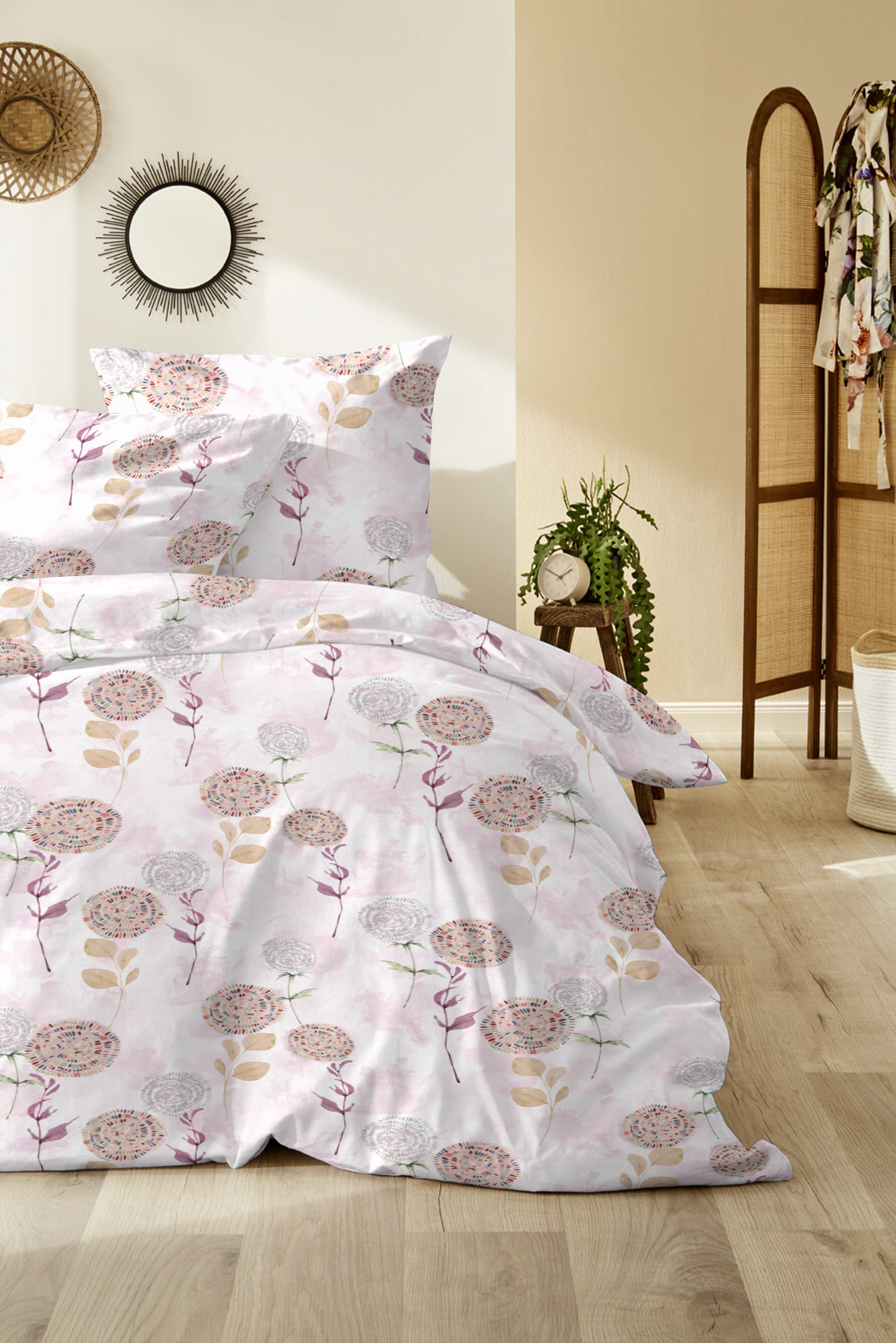 Primera Bettwäsche Edelflanell-Bettwäsche Fallflower, Edel-Köper-Flanell, 2 günstig online kaufen