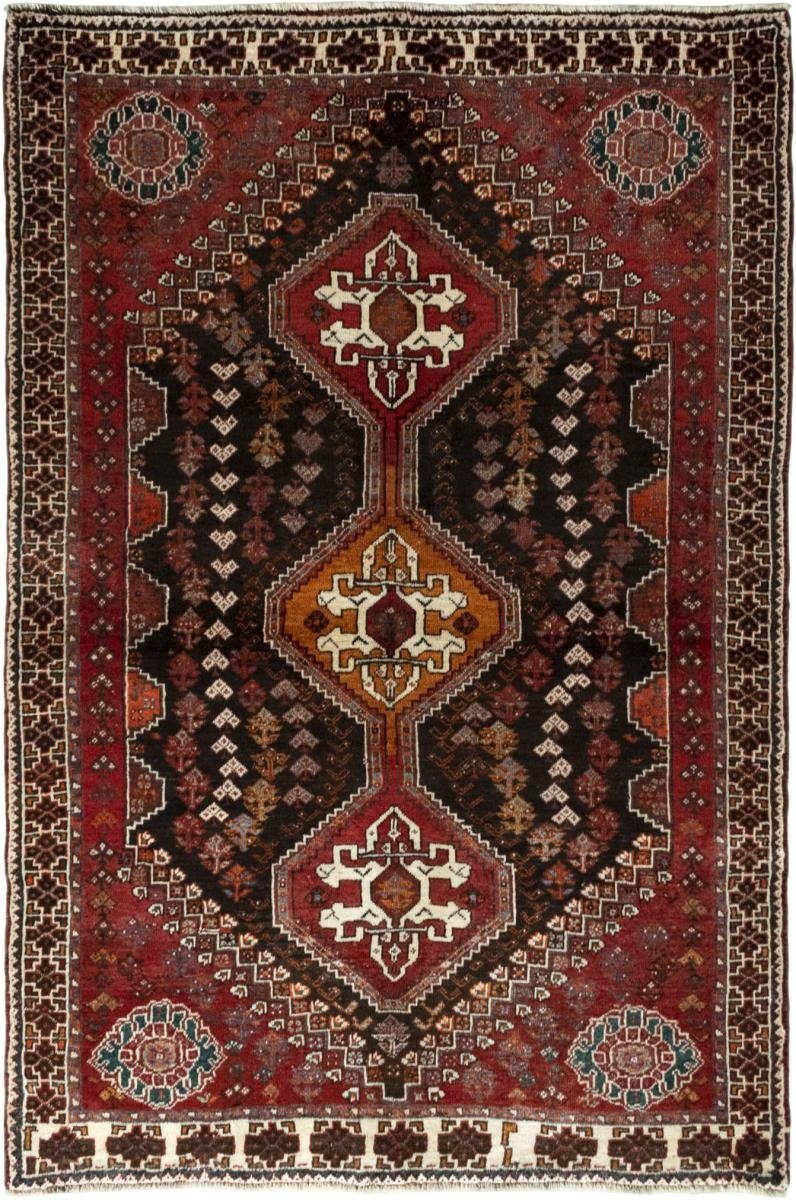 Orientteppich Shiraz 134x202 Handgeknüpfter Orientteppich / Perserteppich, Nain Trading, rechteckig, Höhe: 10 mm