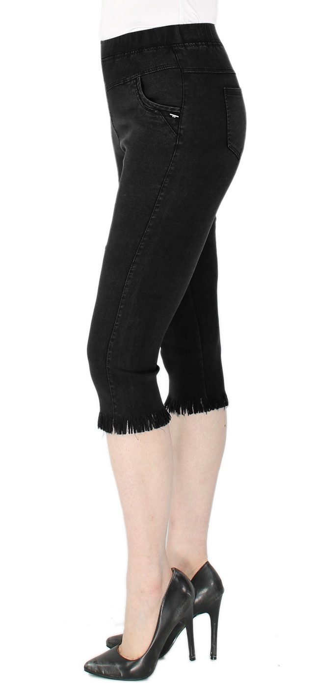dy_mode Caprihose Damen-Caprihose mit Fransen – günstig online kaufen