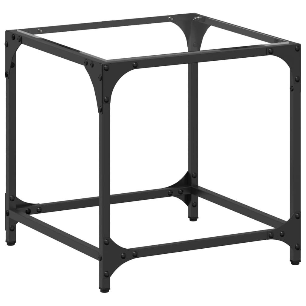 vidaXL Couchtisch Couchtisch mit Glasplatte Transparent 40x40x40 cm Stahl (1-St)