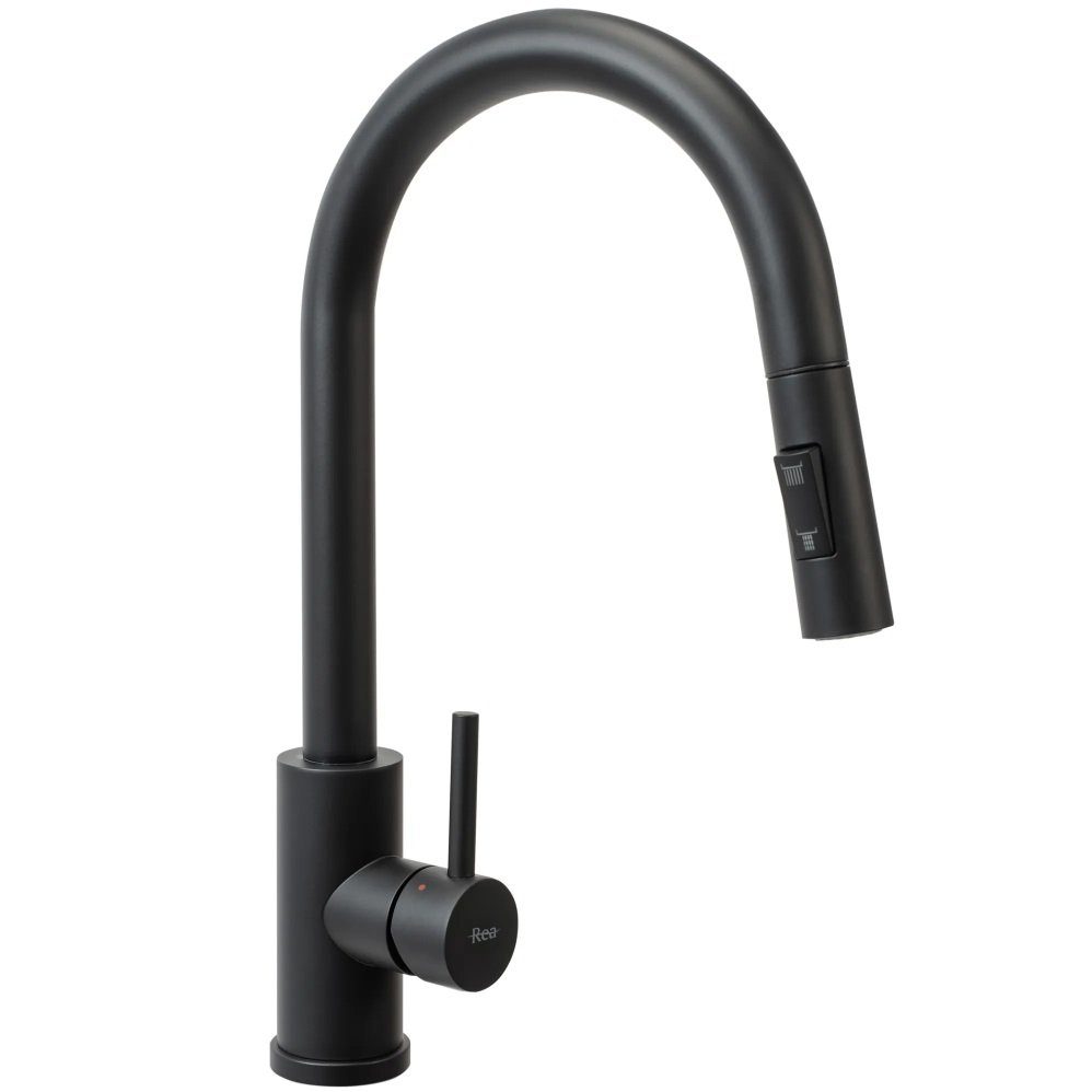 wohnwerk.idee Küchenarmatur ausziehbar Wasserhahn Küche Gold Matt Gebürstet Kupfer Schwarz Chrom