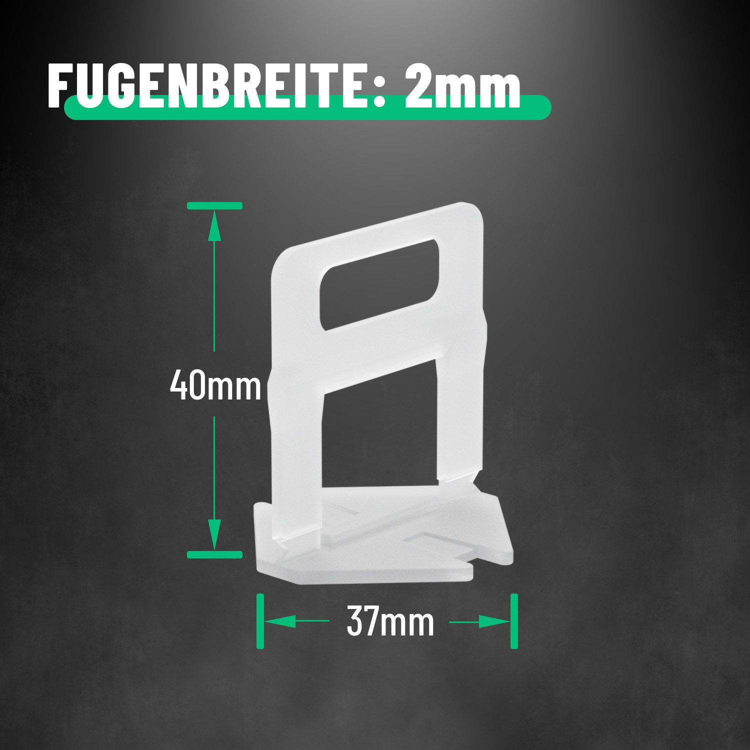 greate. Nivelliersystem 1000 Zuglaschen Fliesen Nivelliersystem 2mm - Fliesen Abstandshalter (1000-St)