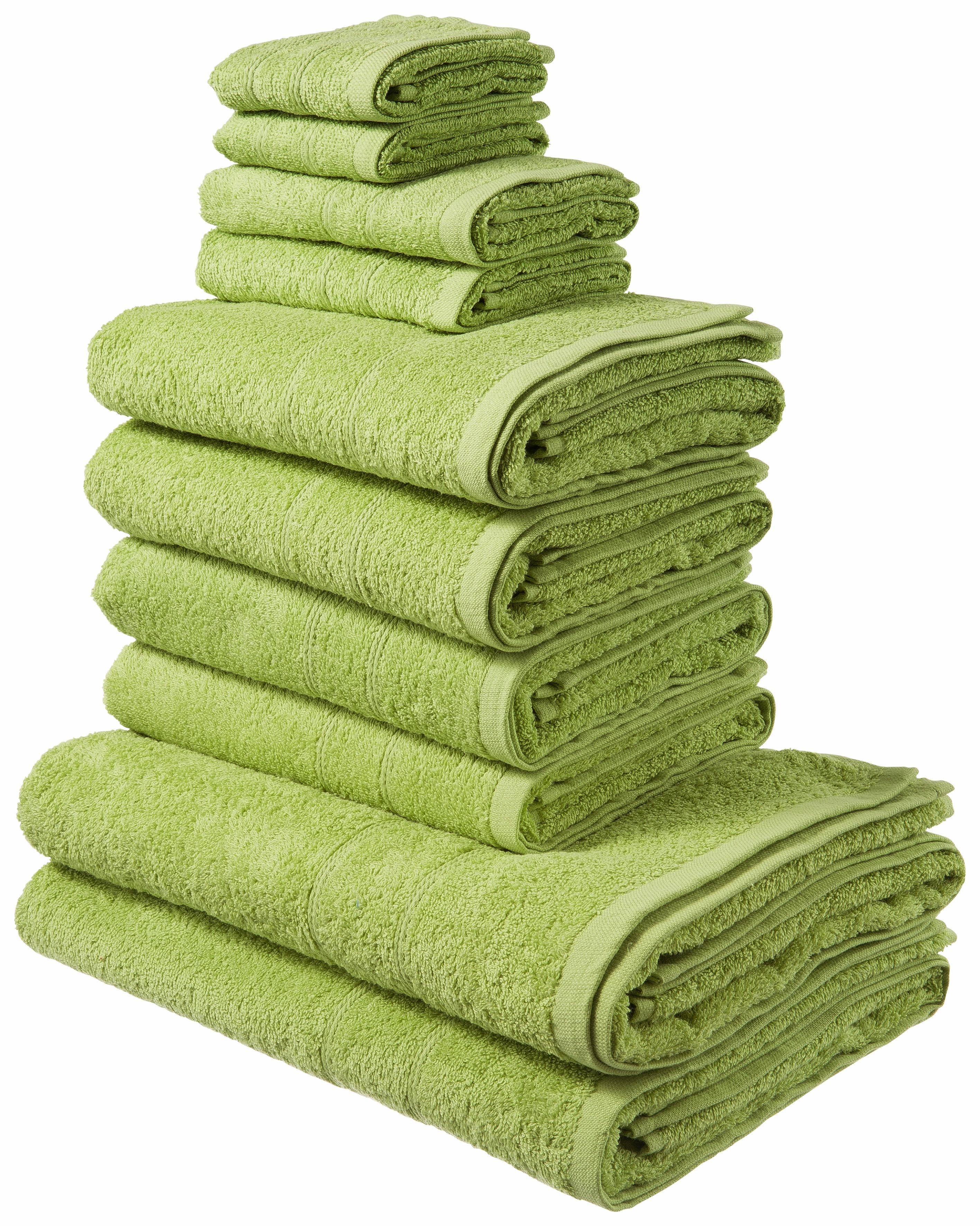 OTTO home Handtuch Set Inga, 3 Qualitäten, Duschtücher, Handtücher, Gästetücher, Seiftücher, Walkfrottier (10-St), Handtücher mit feiner Bordüre, 100% Baumwolle