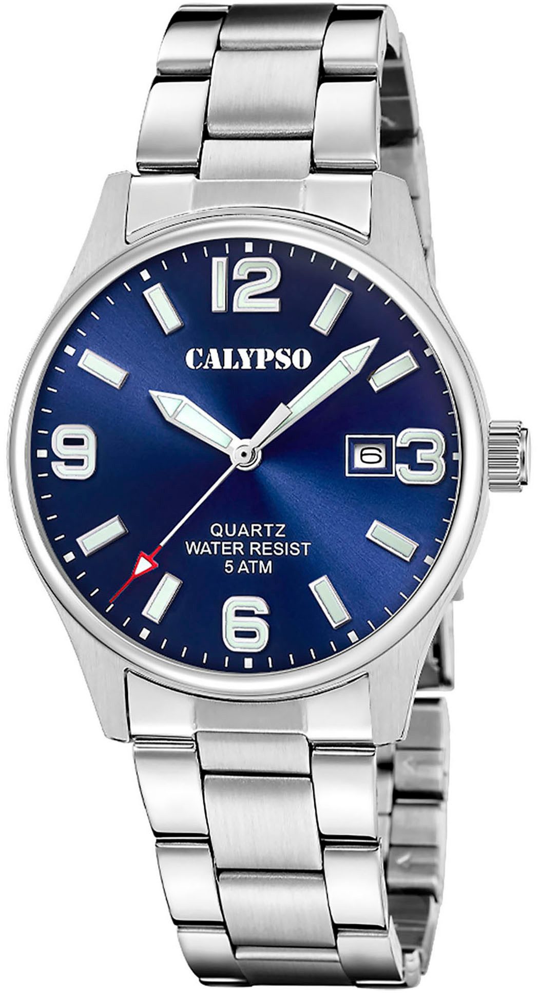 CALYPSO WATCHES Quarzuhr Basic K5860/3, Armbanduhr, Herrenuhr, Edelstahlarmband, analog, Tag