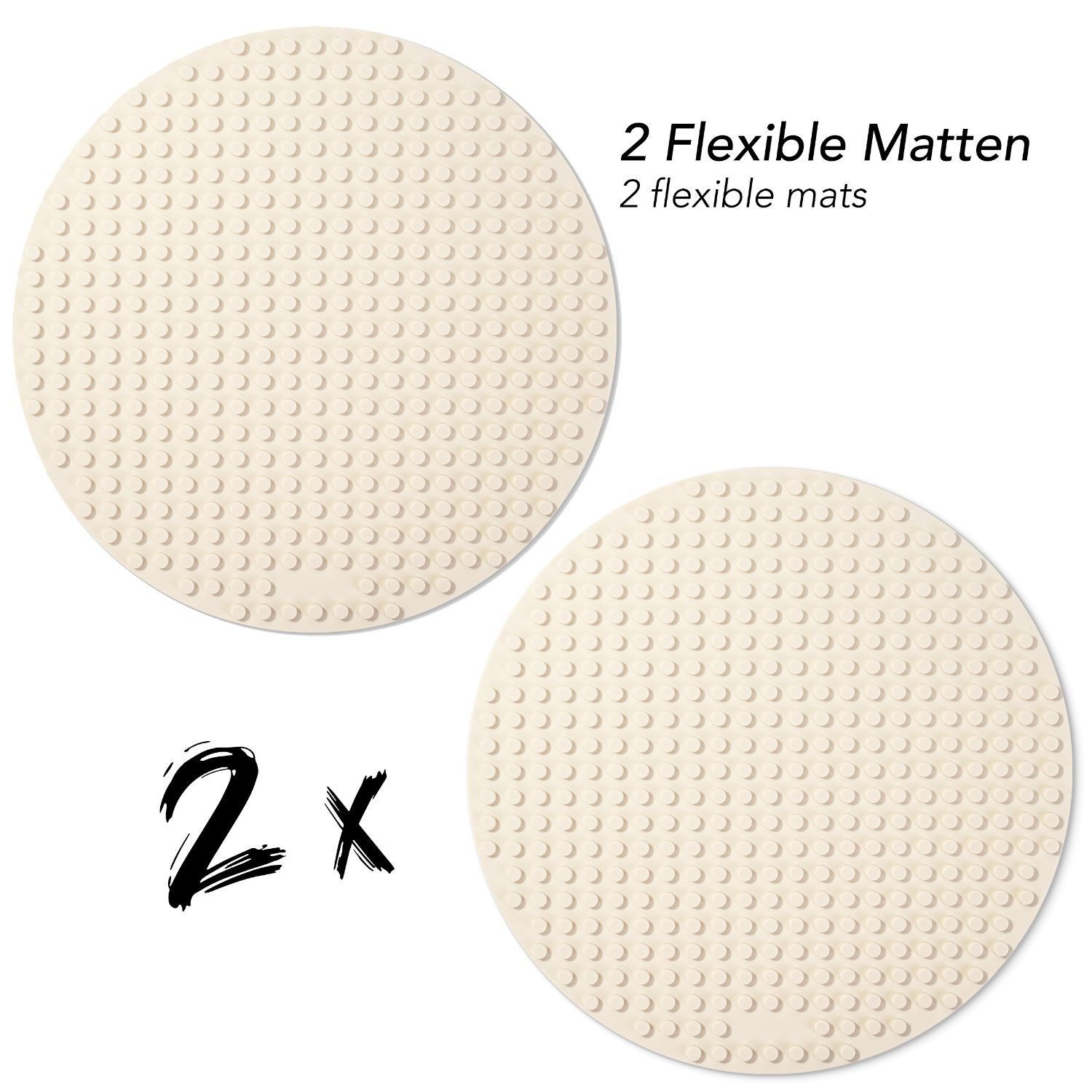 Katara Klemmbausteine für Kleinkind, Junge, Mädchen Konstruktionsspielsteine, (Set), Flexible Bauplatte, 108 Bausteine (bunt), oder zusammen als Set