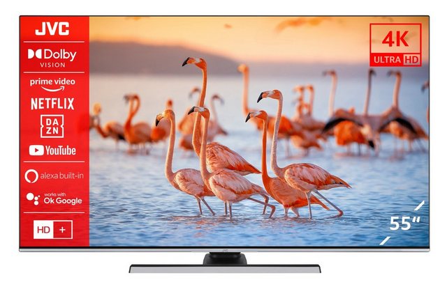 JVC LT-55VU8156 LCD-LED Fernseher (139 cm/55 Zoll, 4K Ultra HD, Smart TV, HDR Dolby Vision, Triple-Tuner, Alexa Built-In, inkl. 6 Monate HD)