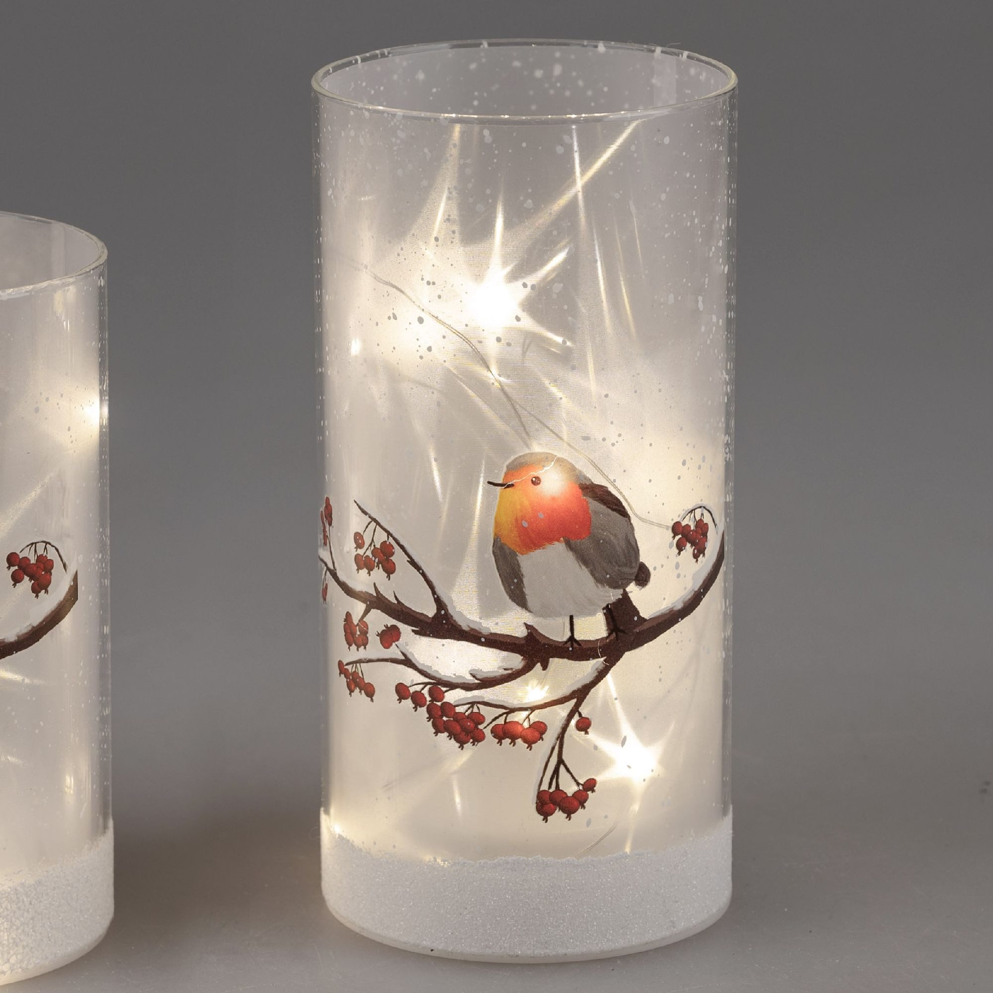 formano LED Tischleuchte Winterzeit, Mit Timerfunktion, Weiß, Motiv: Vogel günstig online kaufen