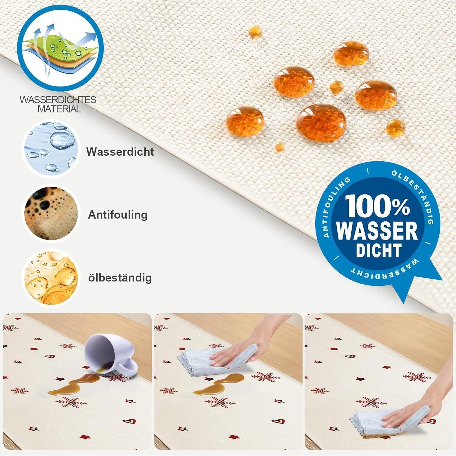 LuxusKollektion Tischläufer Tischläufer-Set Rot Winter 3-teilig 40x240cm