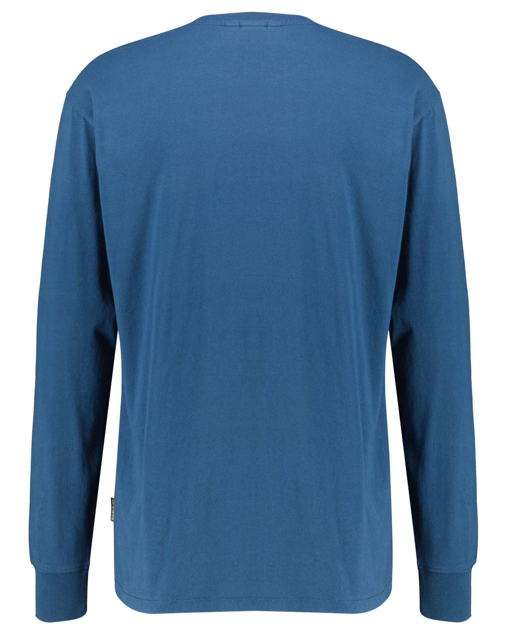 Napapijri T-Shirt Herren Langarmshirt blau (51) (1-tlg)