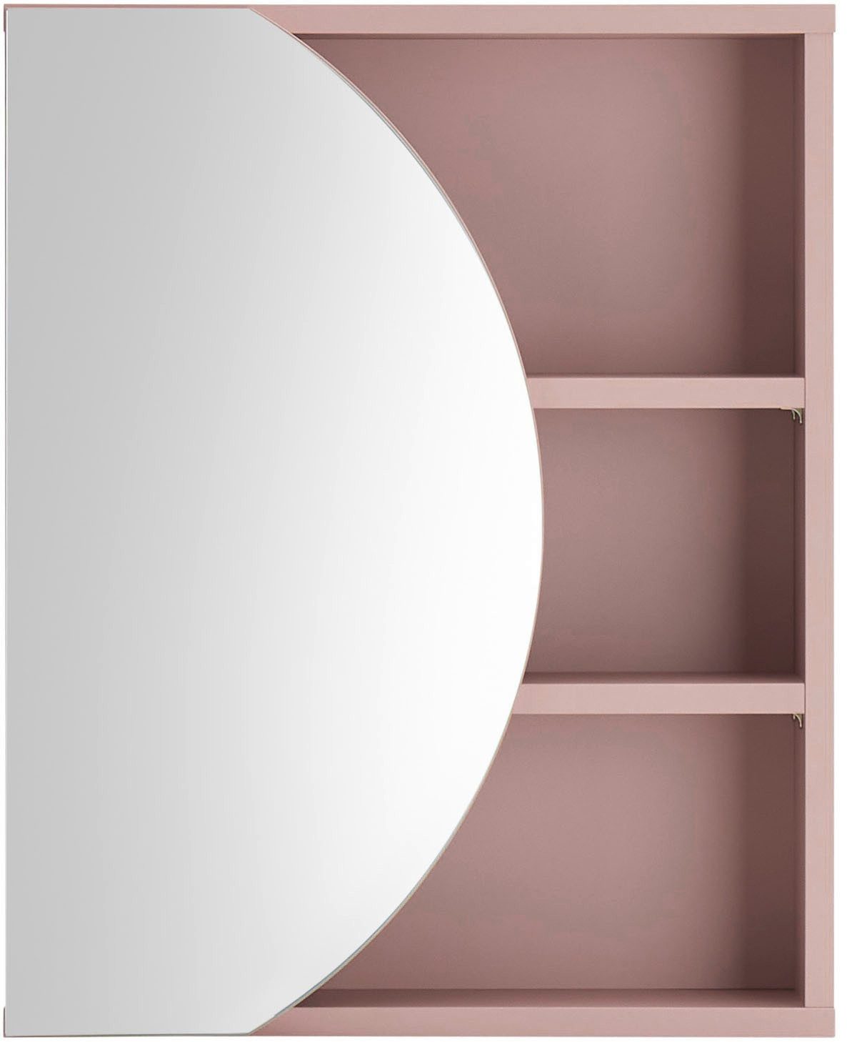 BASIC by Balculina Spiegelschrank Nancy BxHxT 45x45x15 cm (1-St) Breite 45 cm, offene Fächer