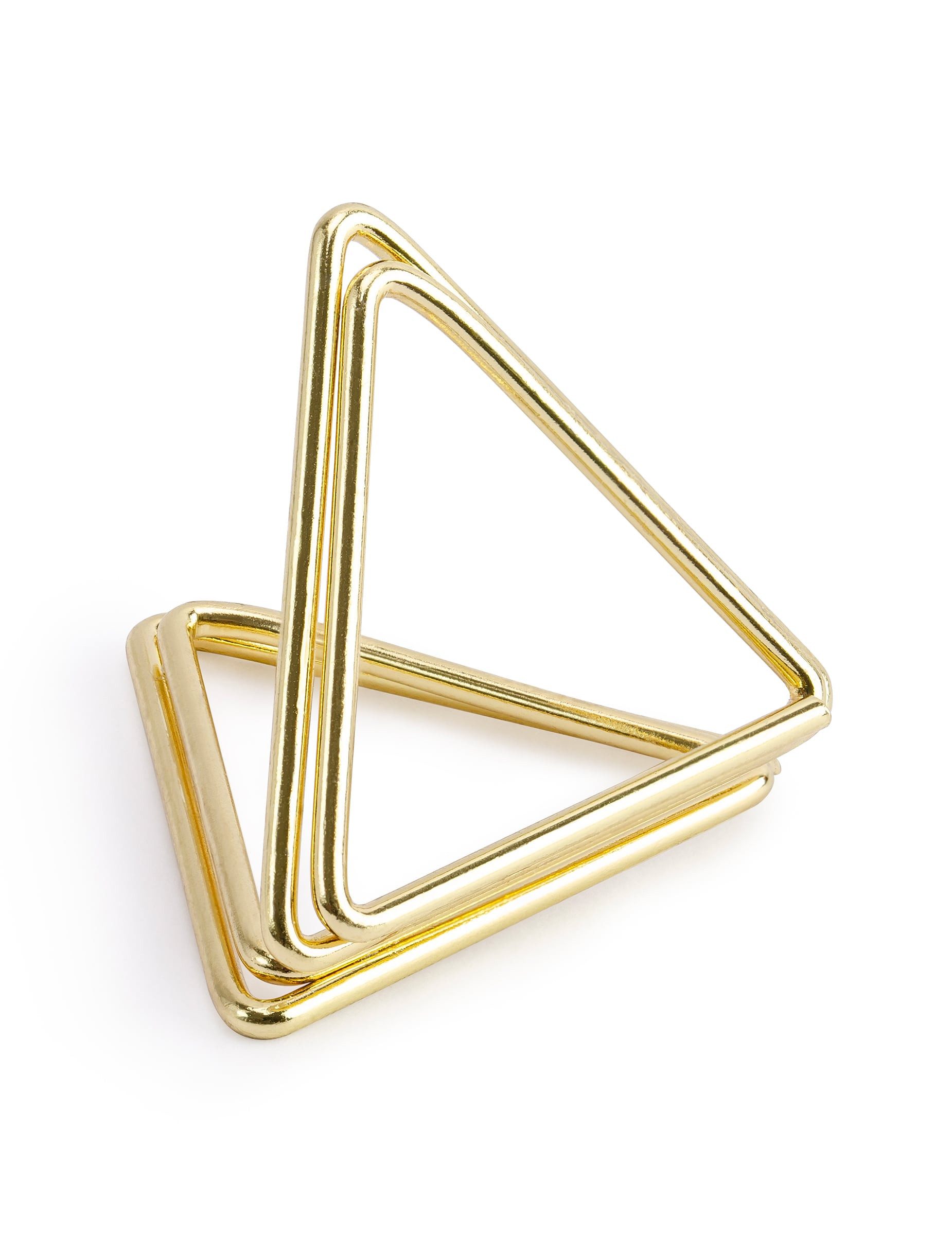 partydeco Kostüm Tischkartenhalter Dreieck 10 Stück gold 2,3 cm